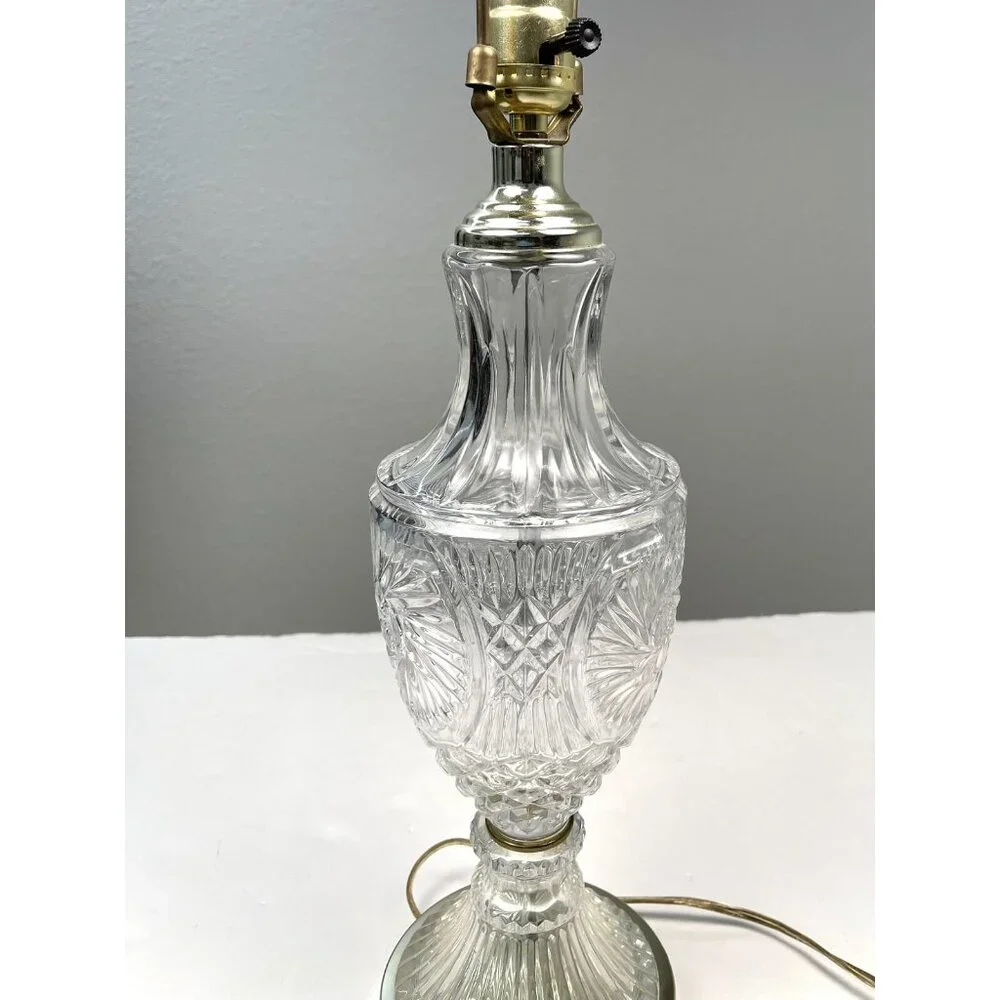 VTG ROBERT ABBEY Hollywood Regency Cut Crystal & Goldtone 27